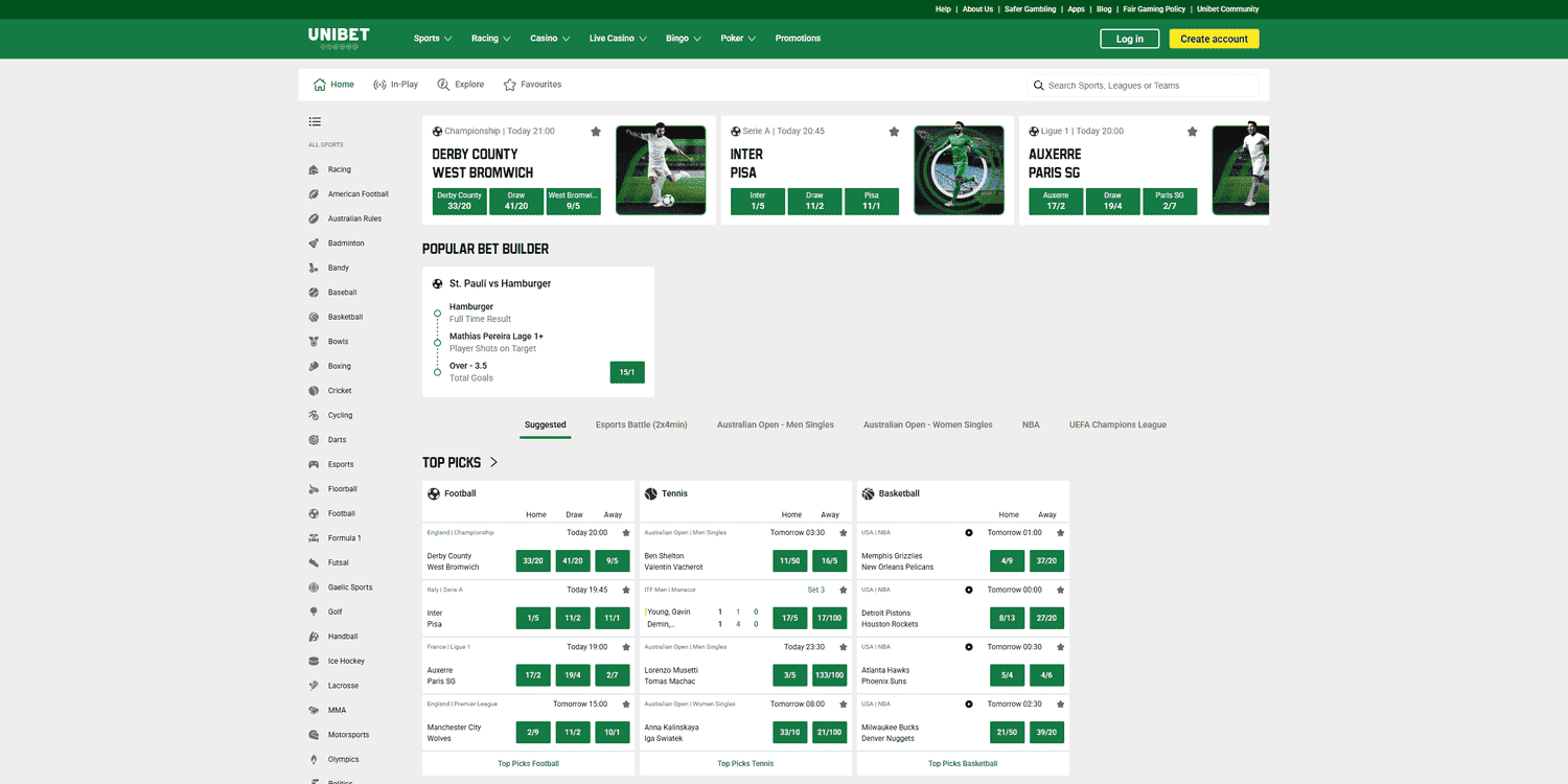 Unibet Bookmaker UK